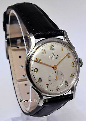 Rolex Vintage Precision 4542 Steel Watch 17J Fancy Lugs