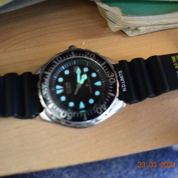 Citizen Eco-Drive Divers watch 300M E168 - S016525 GN-4W-UL Vintage ...