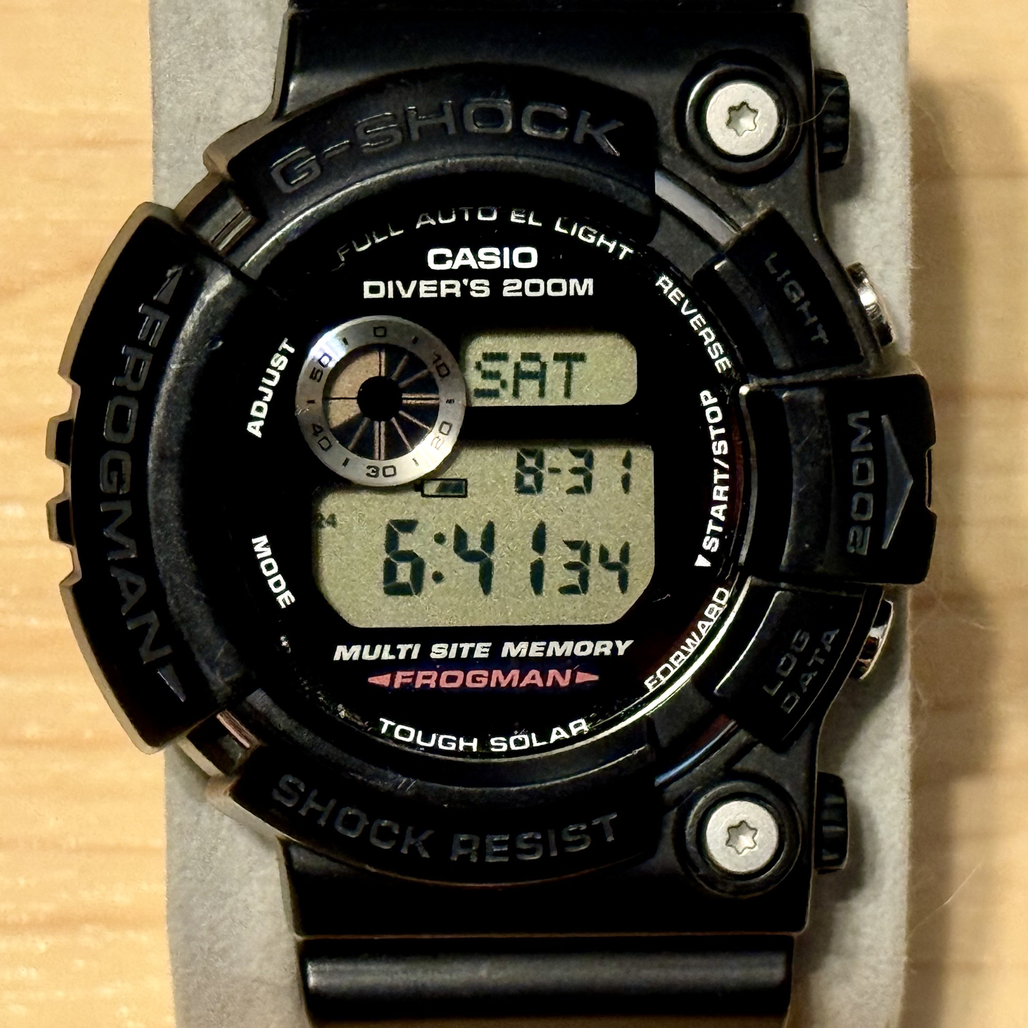 WTS] Casio G-Shock GW-200BC-1 Black Helios Vintage Frogman Tough Solar  Master of G Digital Watch GW200 | WatchCharts