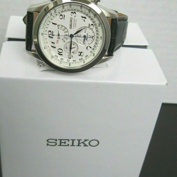 New Seiko Neo Classic Perpetual Calendar Chronograph Watch SPC131 P1