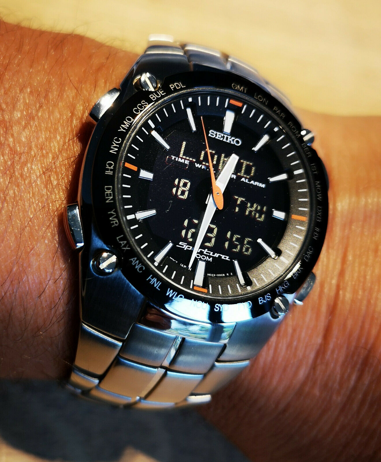 Seiko sportura outlet world timer chrono