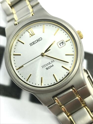 Seiko titanium 50m watch on sale