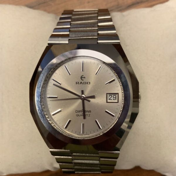 Vintage Rado Diastar 89 Carbide Case Wrist Watch 729.1706.3 With 