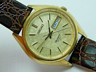 Vintage Gold Tone Seiko Early Quartz 3003 day date wrist watch 3863-7049 |  WatchCharts