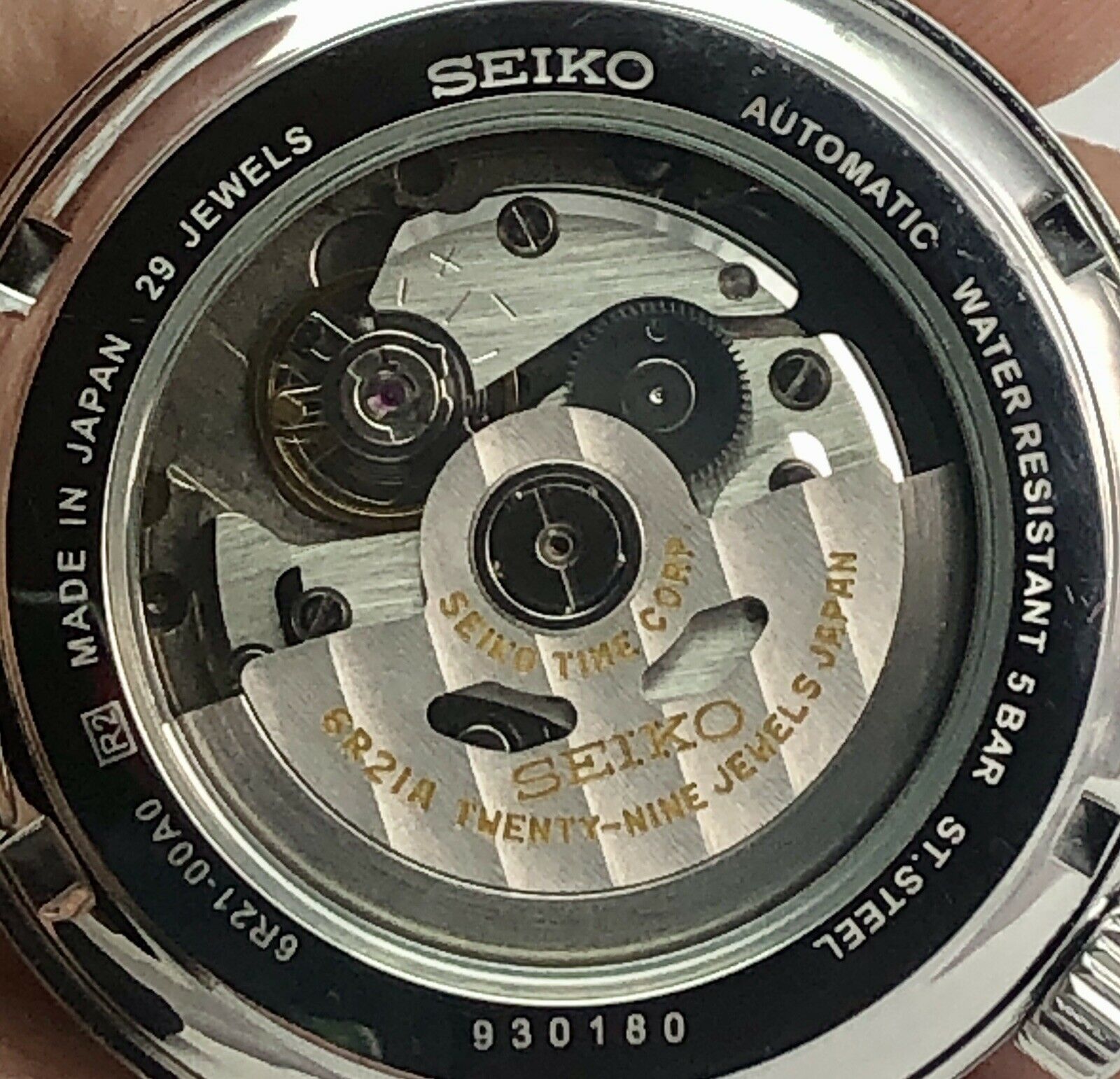 Seiko SARC015 6R21 00A0 29 Jewel Automatic Power Reserve Day