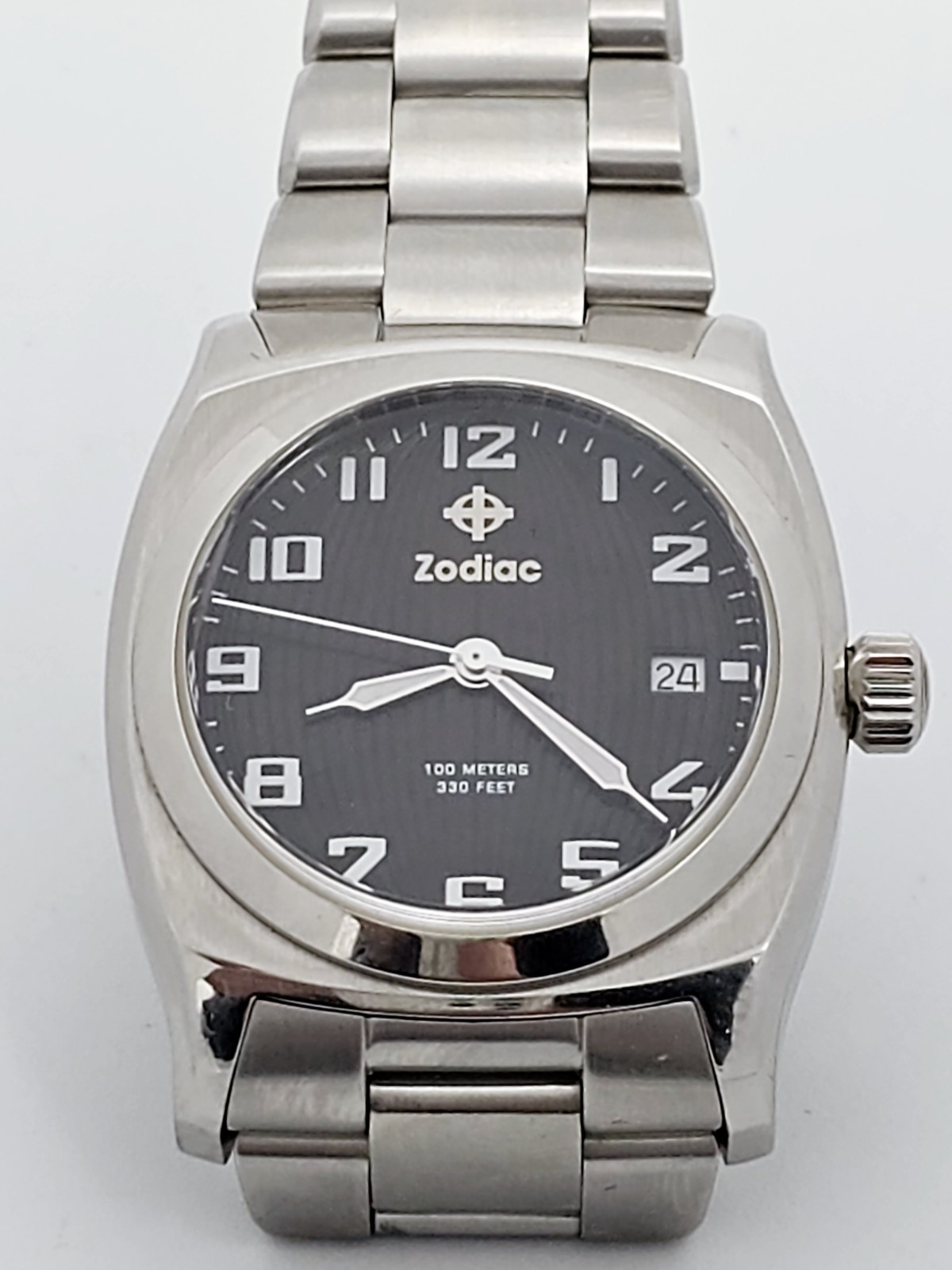 ZODIAC DESERT MASTER ZO7005 Men's Watch Black Dial Runs Great 39mm
