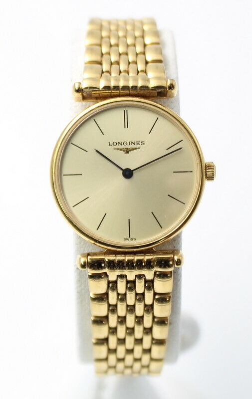 LONGINES L4.135.2 SWISS 25MM GOLD TONE LADIES WRIST WATCH NO