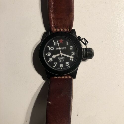 Unique Gruen Soviet CCCP Quartz Men s Canteen Watch WatchCharts Marketplace