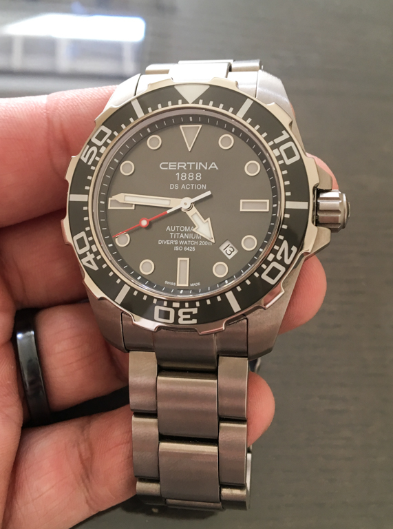 Certina ds action diver titanium clearance automatic