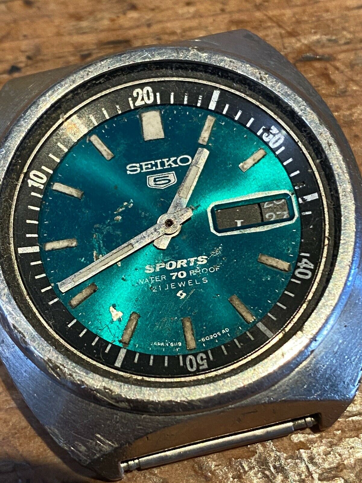 1970 Vintage Seiko 5 Sports 70 Diver watch 21 Jewel restore or parts 6119  6023 | WatchCharts