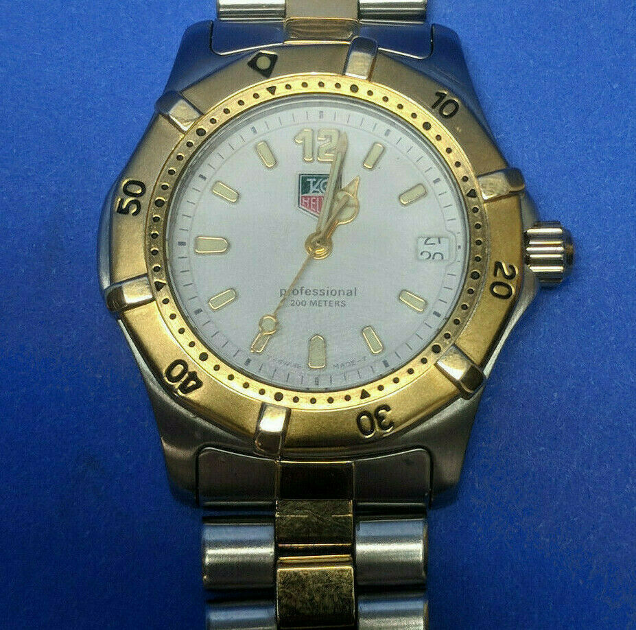 TAG HEUER PROFESSIONAL WK1220 QUARTZ UNISEX WATCH 34mm TWO TONE