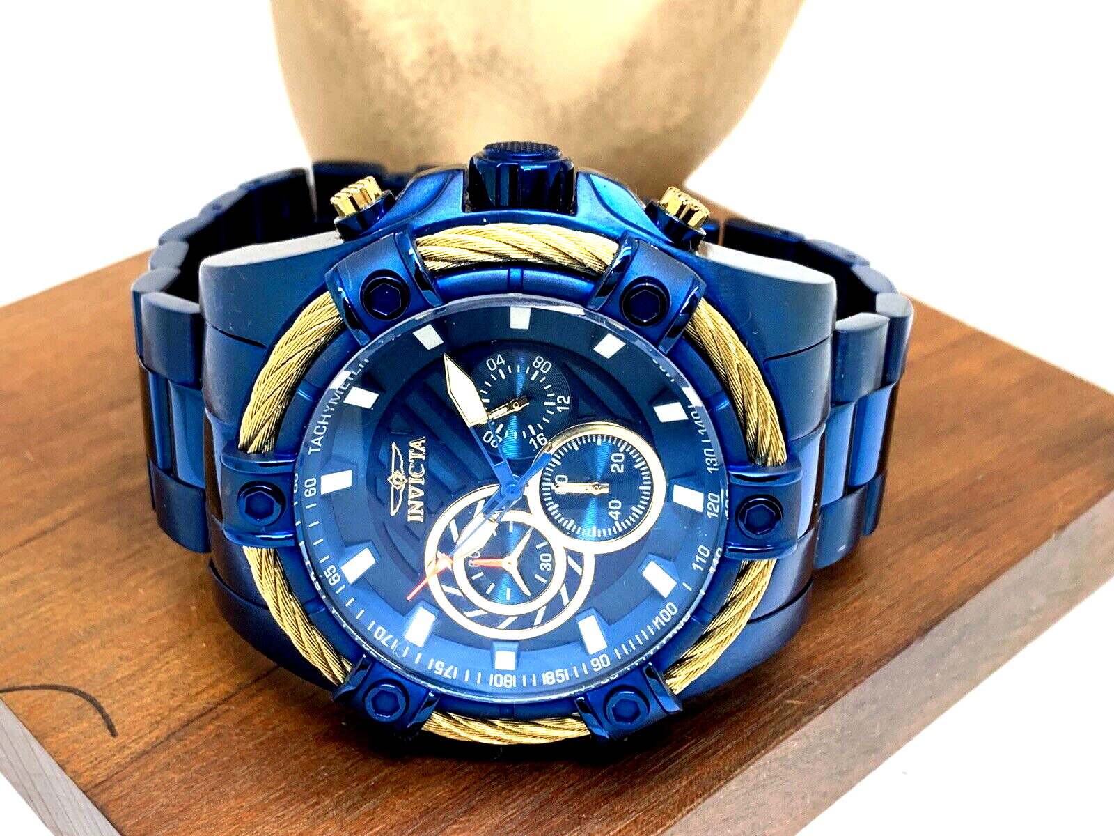 Gold and blue invicta watch hot sale