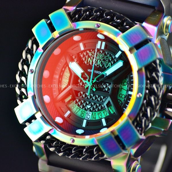 New Invicta Mens 55mm BOLT Quartz Crazy Crystal Iridescent Stainless Steel Watch WatchCharts Marketplace