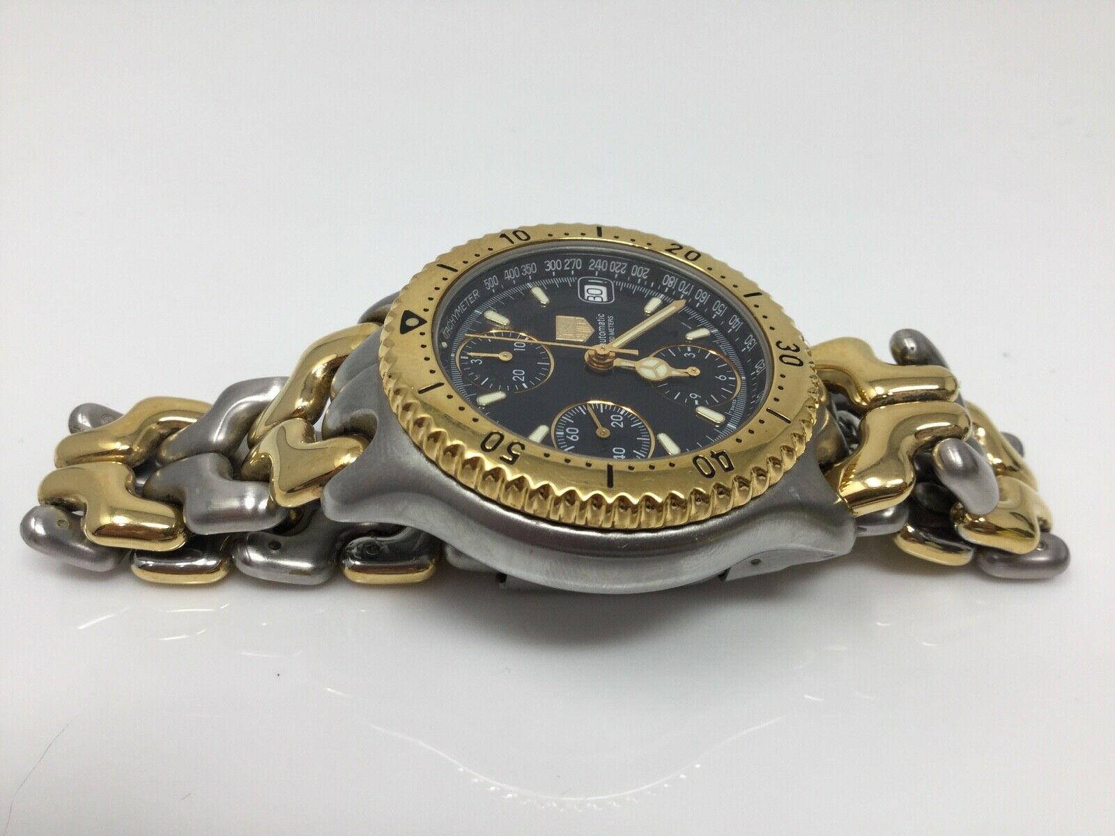 Tag Heuer CG 2121 RO 18K Gold SS Chronograph Automatic Watch w