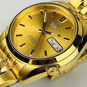 Seiko 5 Automatic Gold Stainless Steel Mens Watch SNK366K1 SNK366K RRP £199  | WatchCharts