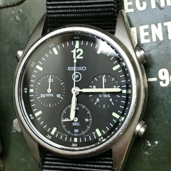 Seiko 7A28-7120 Gen 1 RAF/RN aircrew chronograph, 1988 - ex MoD ...