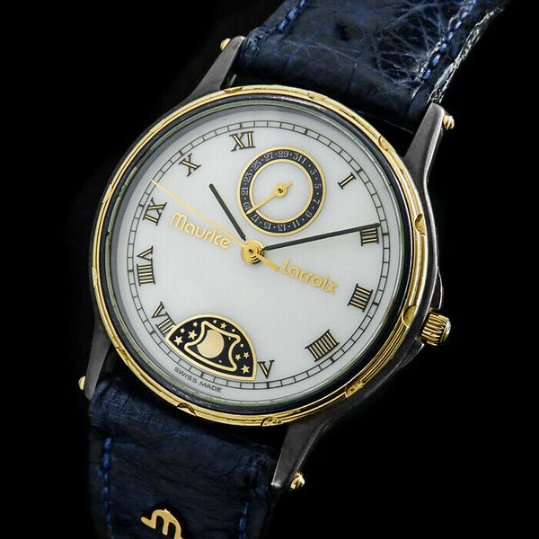 MAURICE LACROIX 05840 MONDPHASE 18K/750 GOLD/STAHL SAPPHIRE SWISS