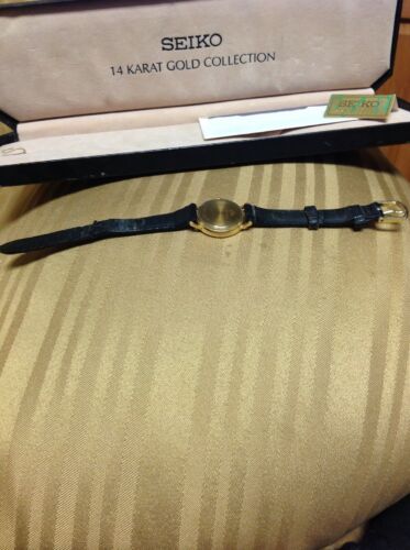 SEIKO 14K GOLD COLLECTION WATCH 7N01 6859 W Box And Tag WatchCharts Marketplace