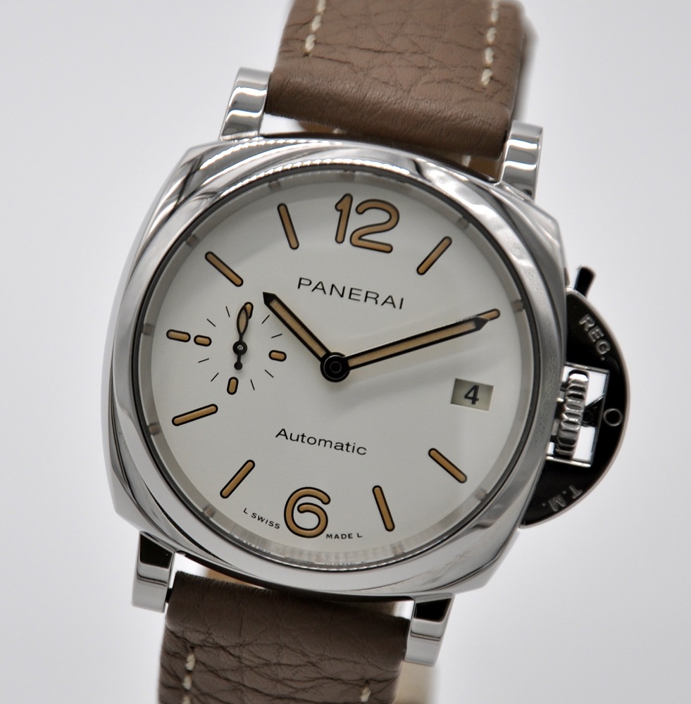 FS Panerai Luminor Due 38mm White Steel with Date PAM01043