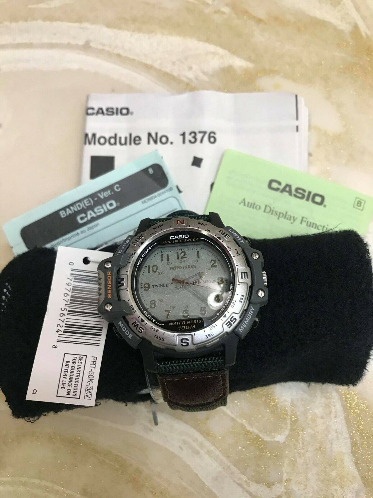 CASIO PRT 50 PROTREK Model 1376 VINTAGE DIGITAL Watch Sensor