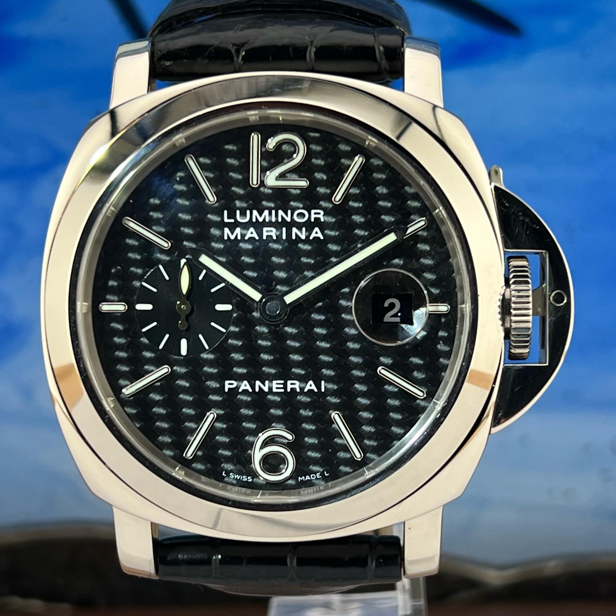 FS Panerai PAM00180 Luminor Marina 18k White Gold Carbon Fiber