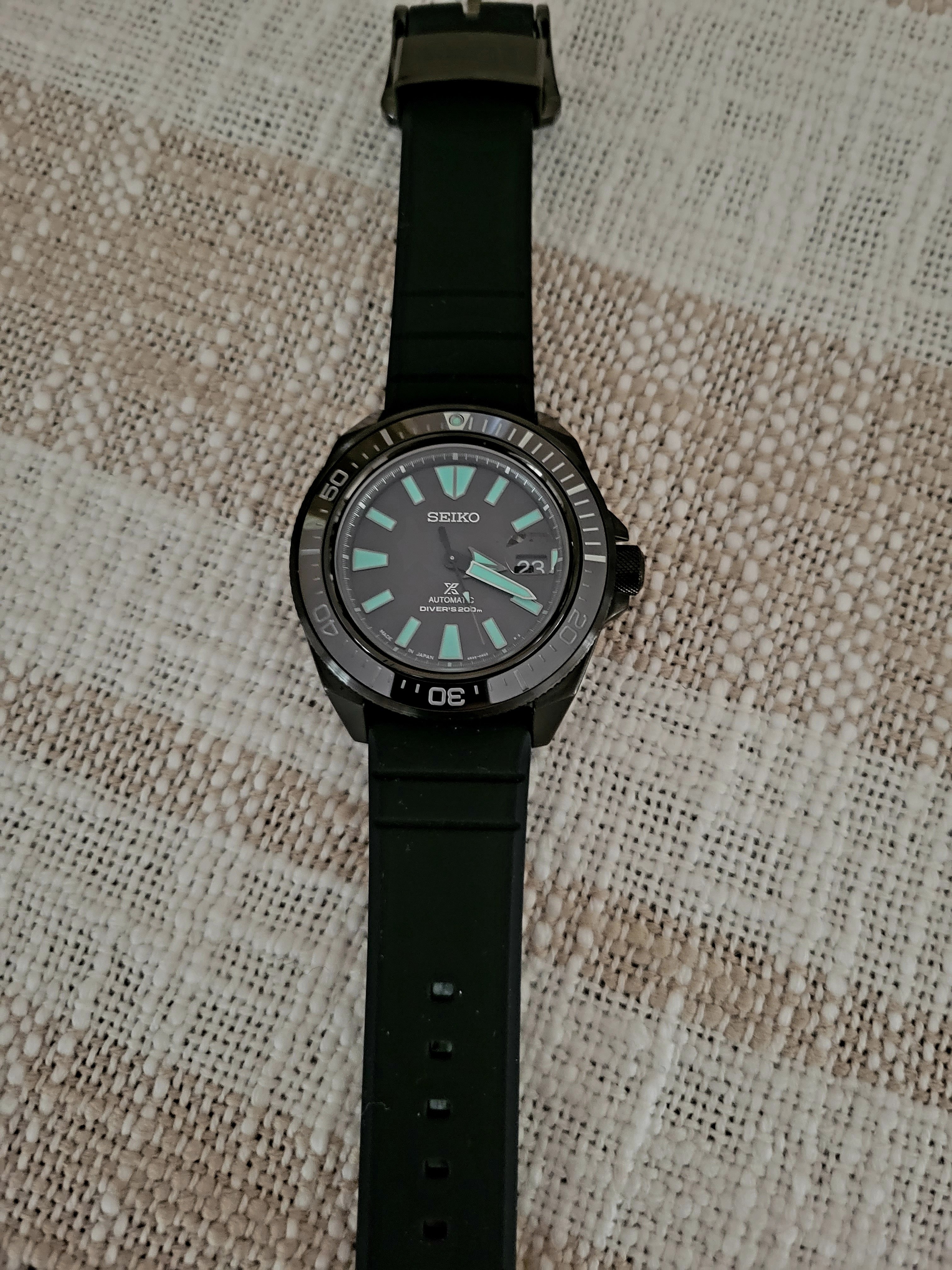 Seiko prospex samurai black hot sale