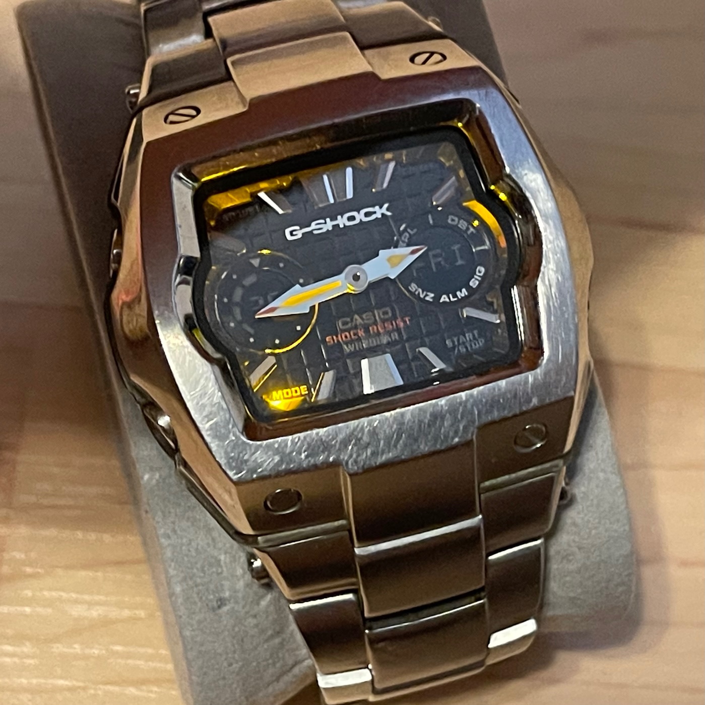 WTS] Casio G-Shock G-011D-1A “The Cube” Black Waffle Dial Steel