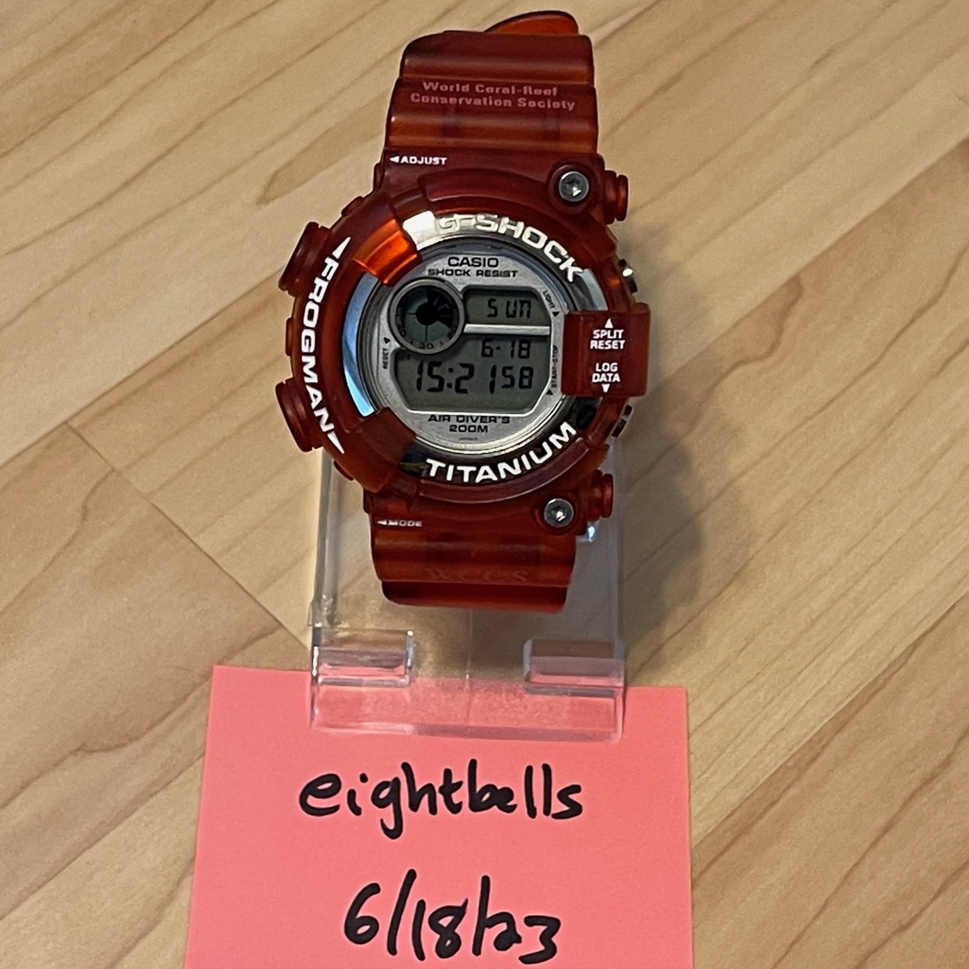 WTS] Casio G-Shock DW-8201WC-7T WCCS Frogman Red Jelly