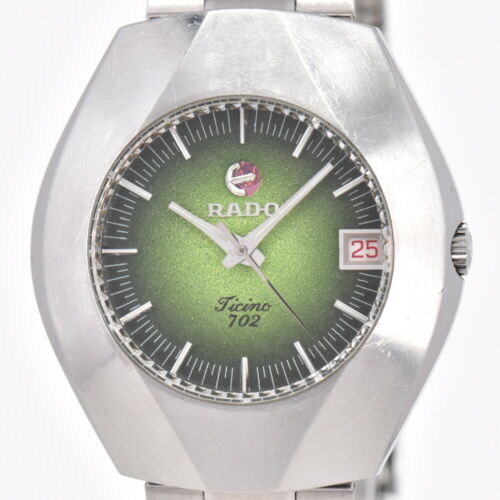 Auth RADO Ticino 702 Automatic Date Green gradation Dial Men's