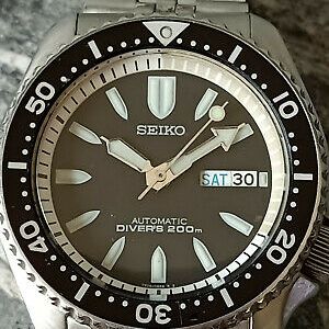 RARE SEIKO SCUBA DIVER 7S26-02K0 SKXA53 BLACK BULLET AUTOMATIC 