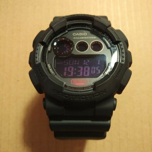 Casio G-Shock GD-120MB-1ER Watch (3427) Military Matte Black Reverse  Display | WatchCharts