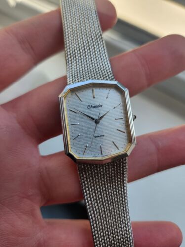 Vintage 1980's, SILVER, ORIENT CHANDOR QUARTZ MENS Watch