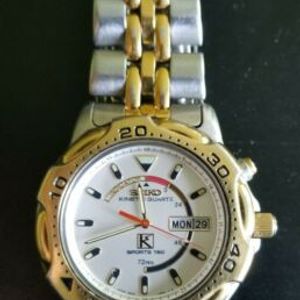 SEIKO KINETIC QUARTZ SPORTS MODLE# 5M23- 6A09 ROTATING BEZEL WATER  RESISTANT | WatchCharts