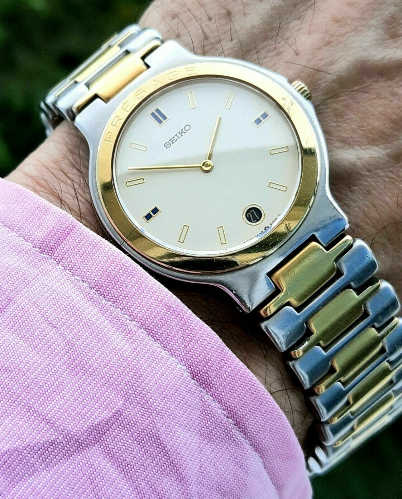 Seiko Presage Two-Tone Gold 9539-6000 Mens Vintage Feb 1987 Japan Luxury  Watch | WatchCharts Marketplace