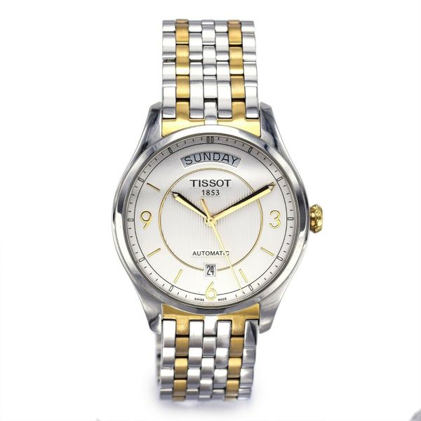 Tissot T Classic T One Automatic Silver Dial Brown Leather Strap Watch For Men - T038.430.16.037.00