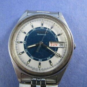 SEIKO VINTAGE QUARTZ 7N43 8A39 ALL STEEL 2 TONE BLUE DIAL no reserve |  WatchCharts