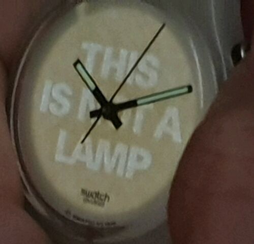 Rare GW900 Swatch THIS IS NOT A LAMP,1996 watch,still  display picture 3