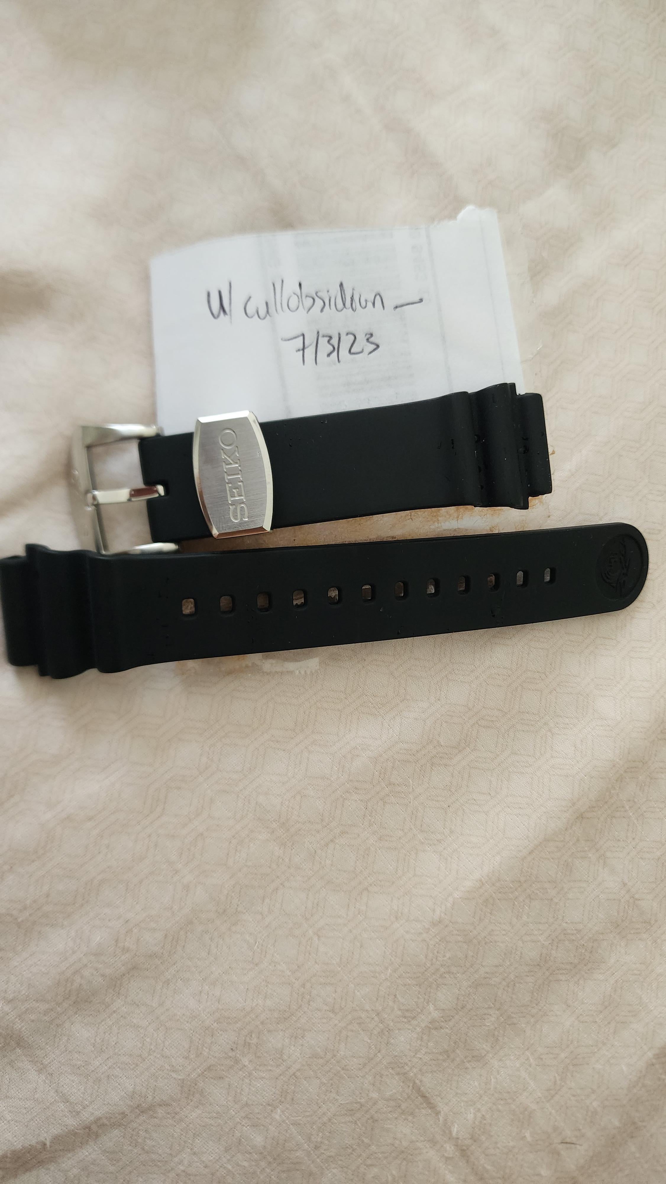 Seiko oem rubber online strap