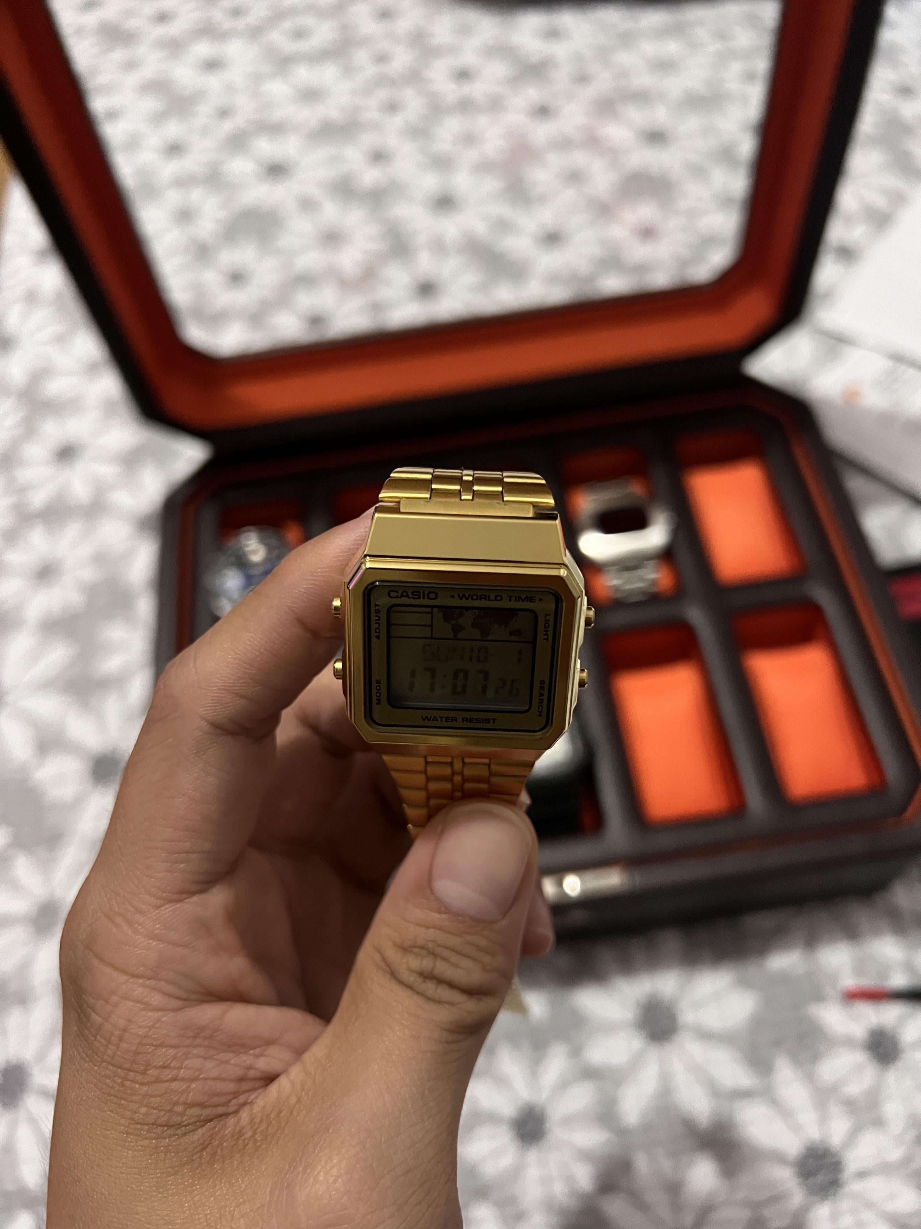 WTS Casio A500 World Timer Gold packed and ready to ship next