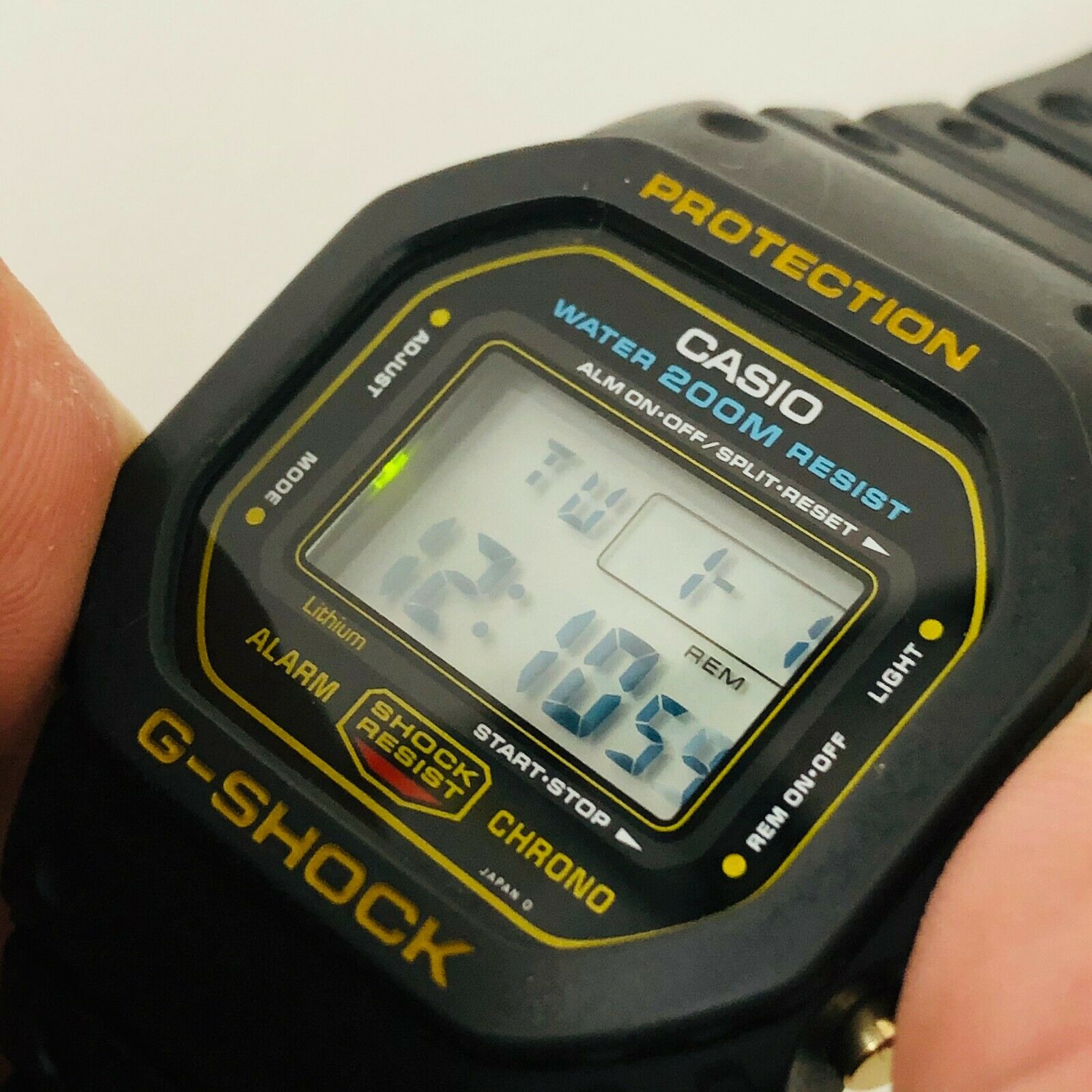 G-Shock DW5600C DW-5600C DW-5600C-9V BLACK 200M Module 901 Rare
