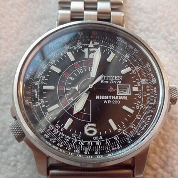 SOLD Citizen Nighthawk + Strapcode SUPER Engineer bracelet 150