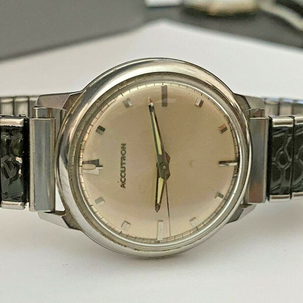 Vintage 214 BULOVA ACCUTRON Ref M3 Stainless Steel Watch WatchCharts