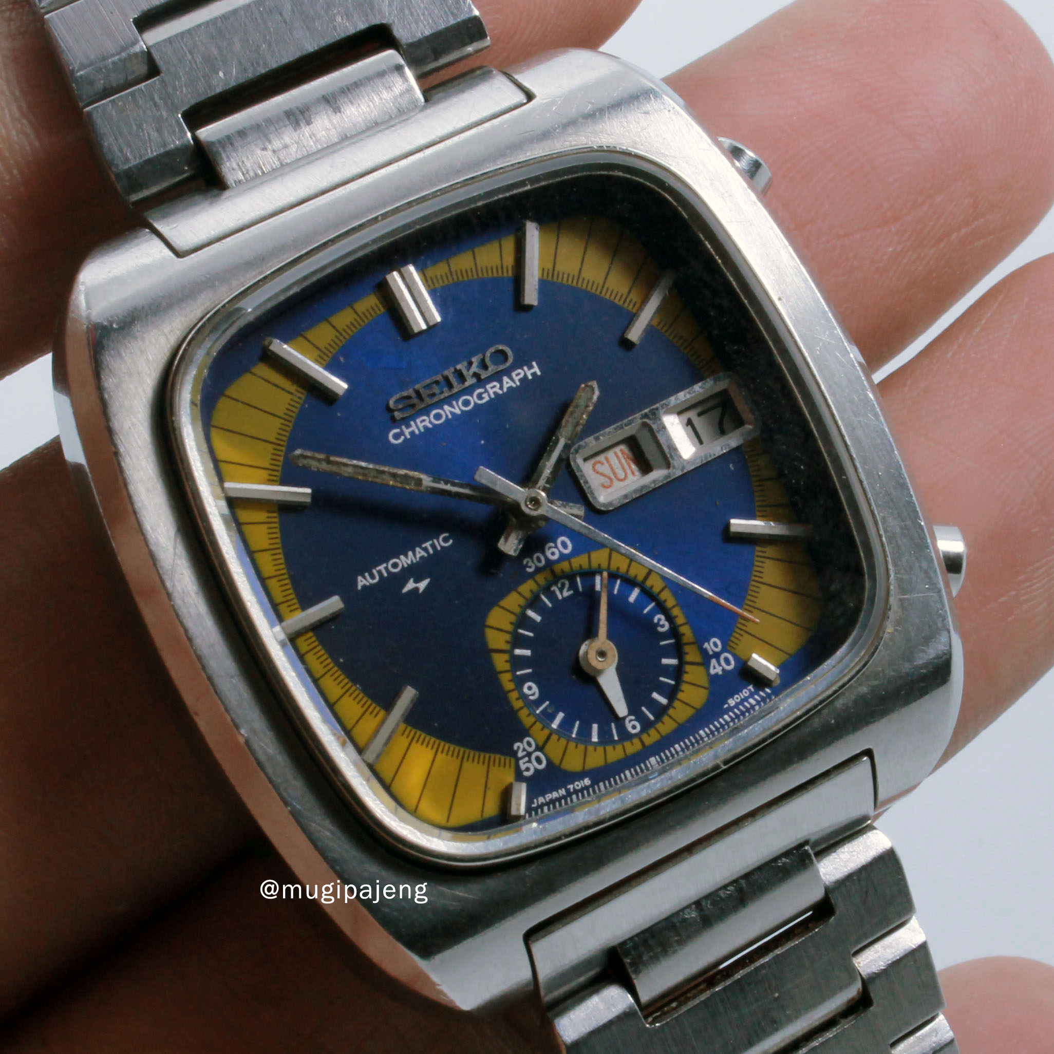 FS Seiko 7016-5011 Automatic chronograph Monaco like heuer | WatchCharts