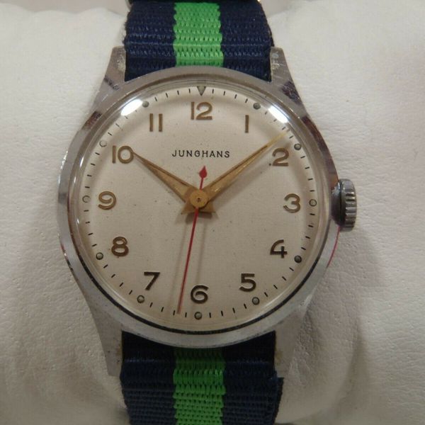 VINTAGE WATCH JUNGHANS 28MM CAL.J 93/1 GERMANY SERVICED!FULLY WORKING