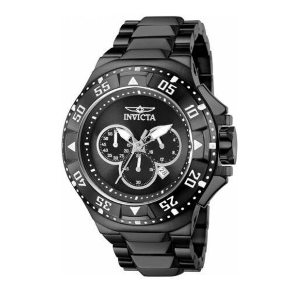 Invicta Men's Watch Excursion Chrono Date Display Black Stainless Steel