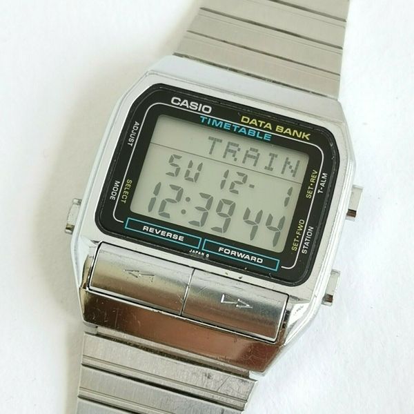 昭和レトロ CASIO データバンク　DBT-700G Vintage Casio DBT-700G Digital Time Table Data Bank Japan Made Men