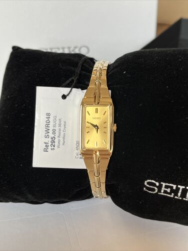 SEIKO Gold Tone ESSENTIAL Quartz Stainless Steel Women s Watch