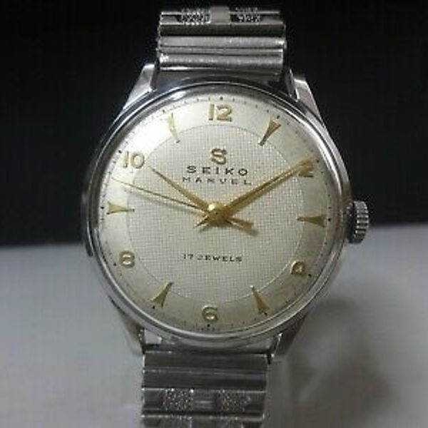 Vintage 1956 SEIKO mechanical watch [Seiko Marvel] 17 Jewels Rare dial ...