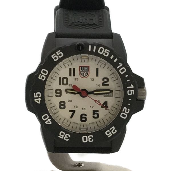 [Used] LUMINOX Quartz watch / Analog / Rubber / WHT / SERIES 3500-1GBq ...