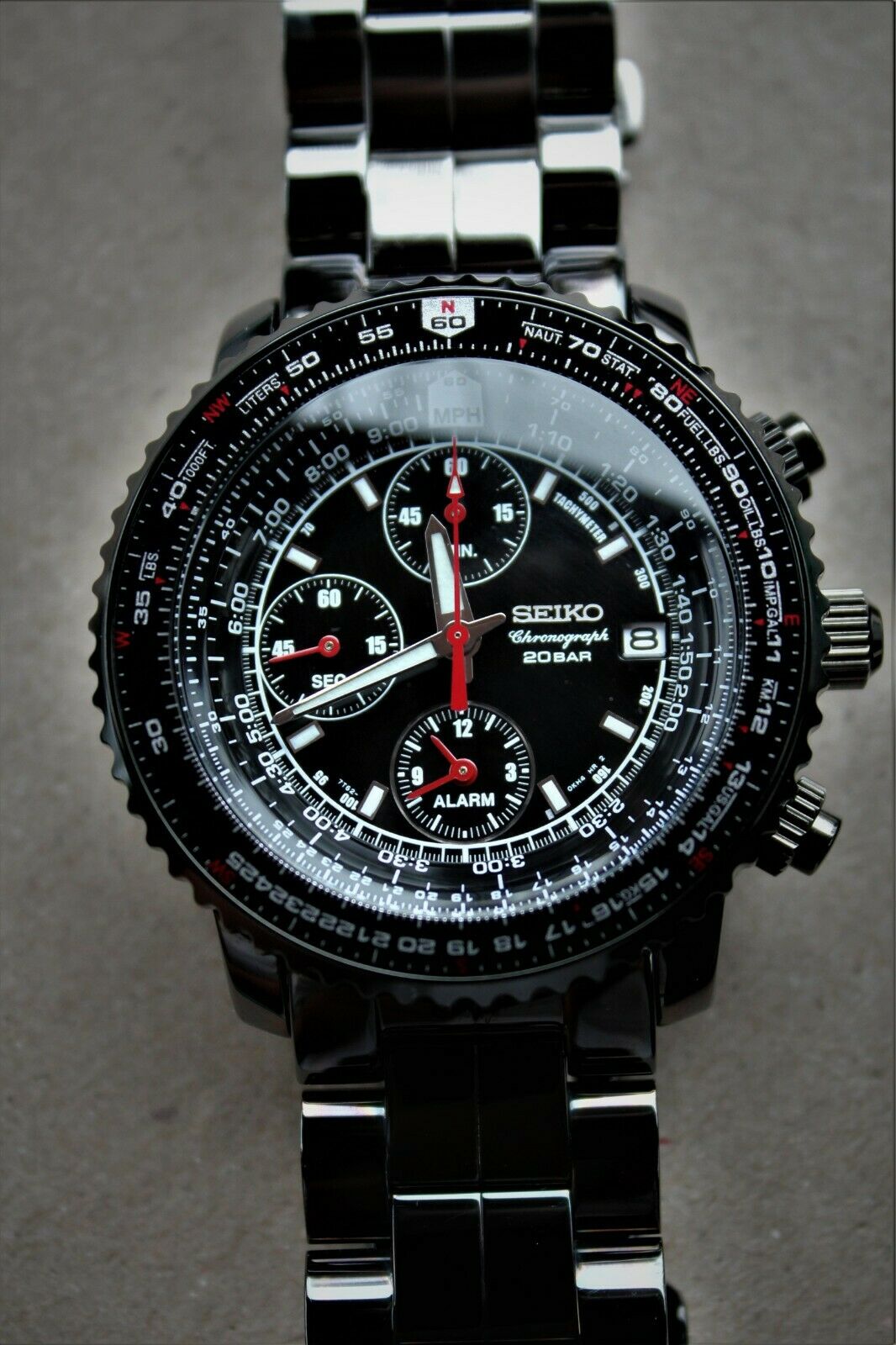 【人気】SEIKO Flightmaster SNA411系 7T62-0EB0 Seiko SNA411/SNA413 (7T62-0EB0) Super-Rare Stealth FlightMaster